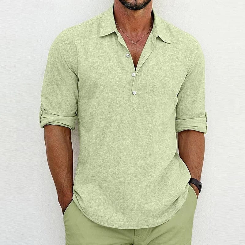 Soft and luxurious cotton shirt for men with comfortable and refined look | Boaz