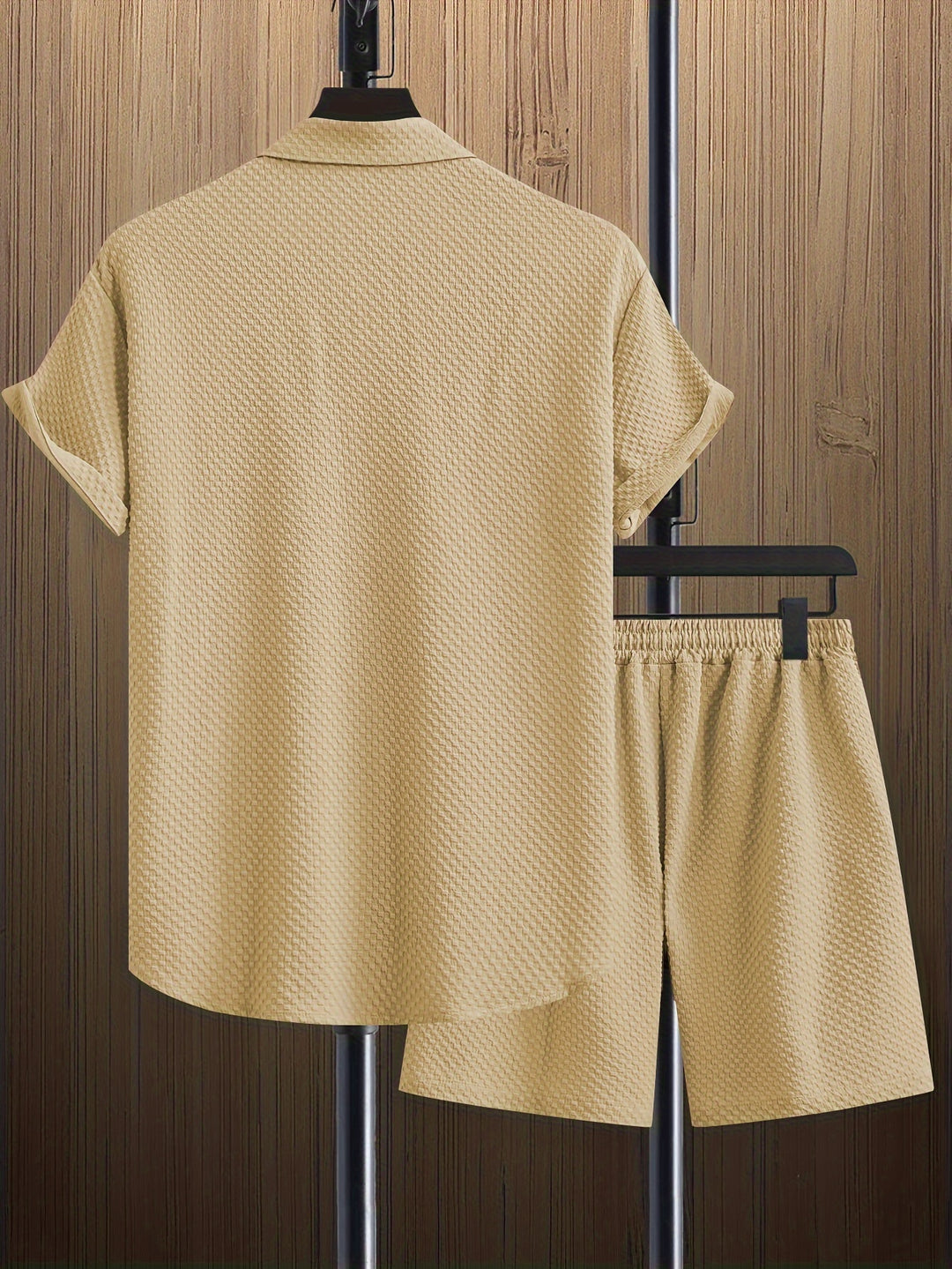 Men's Summer Set | Reverse Shirt & Drawstring Shorts | Solid Colour | Casual
