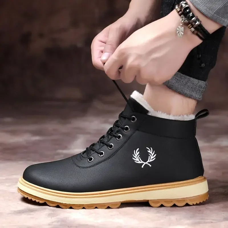 Cosy men's winter boots with fleece lining and non-slip sole | Luuk