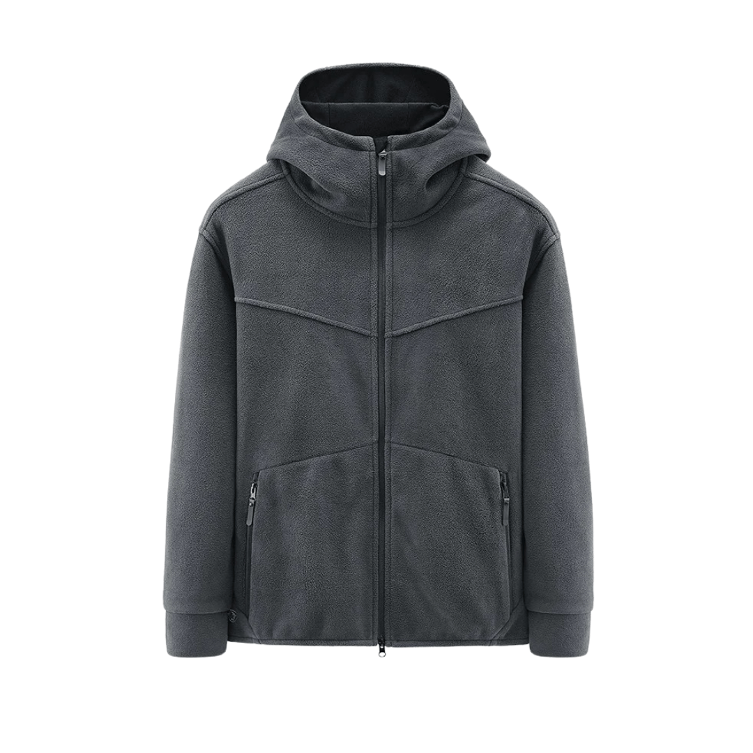 Cozy hooded fleece jacket for men with ultimate warmth and wind protection | Wessel