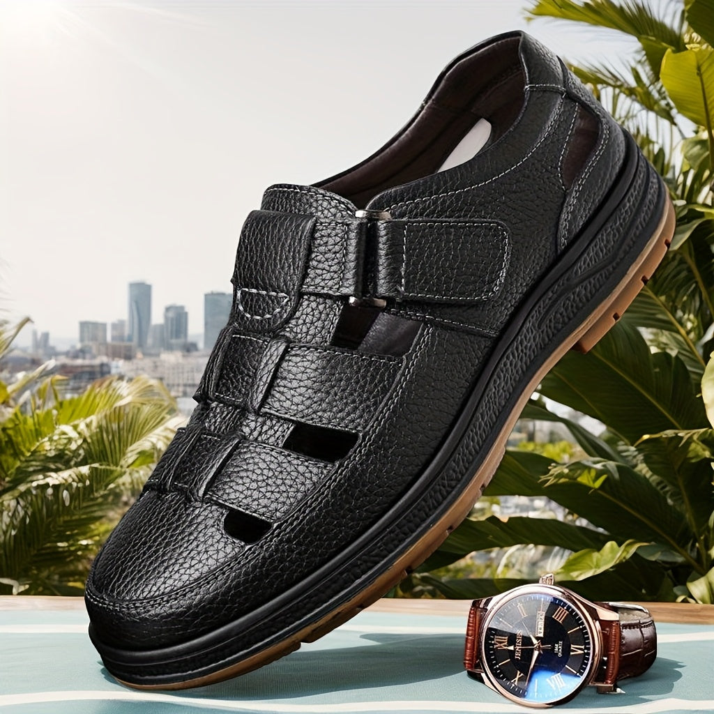 Men's Sandals | Breathable & anti-odour | Comfortable & Durable | Cowhide Upper
