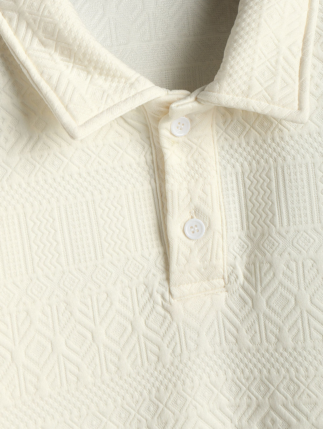 Retro-inspired geometric jacquard summer set for ultimate comfort and style | Boaz