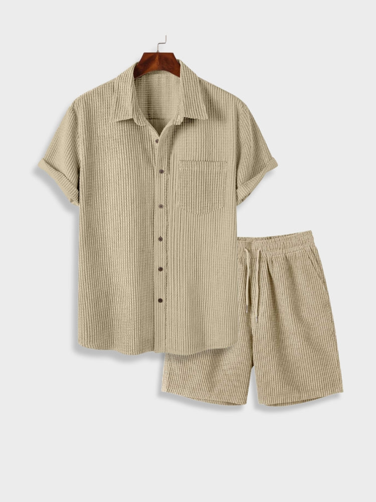 Men's corduroy summer set with relaxed comfort and timeless charm | Lasse