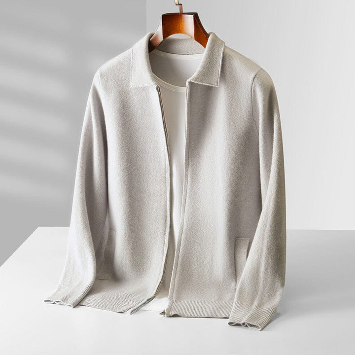 Beautiful cashmere zipped cardigan for timeless elegance and ultimate comfort | Lucas