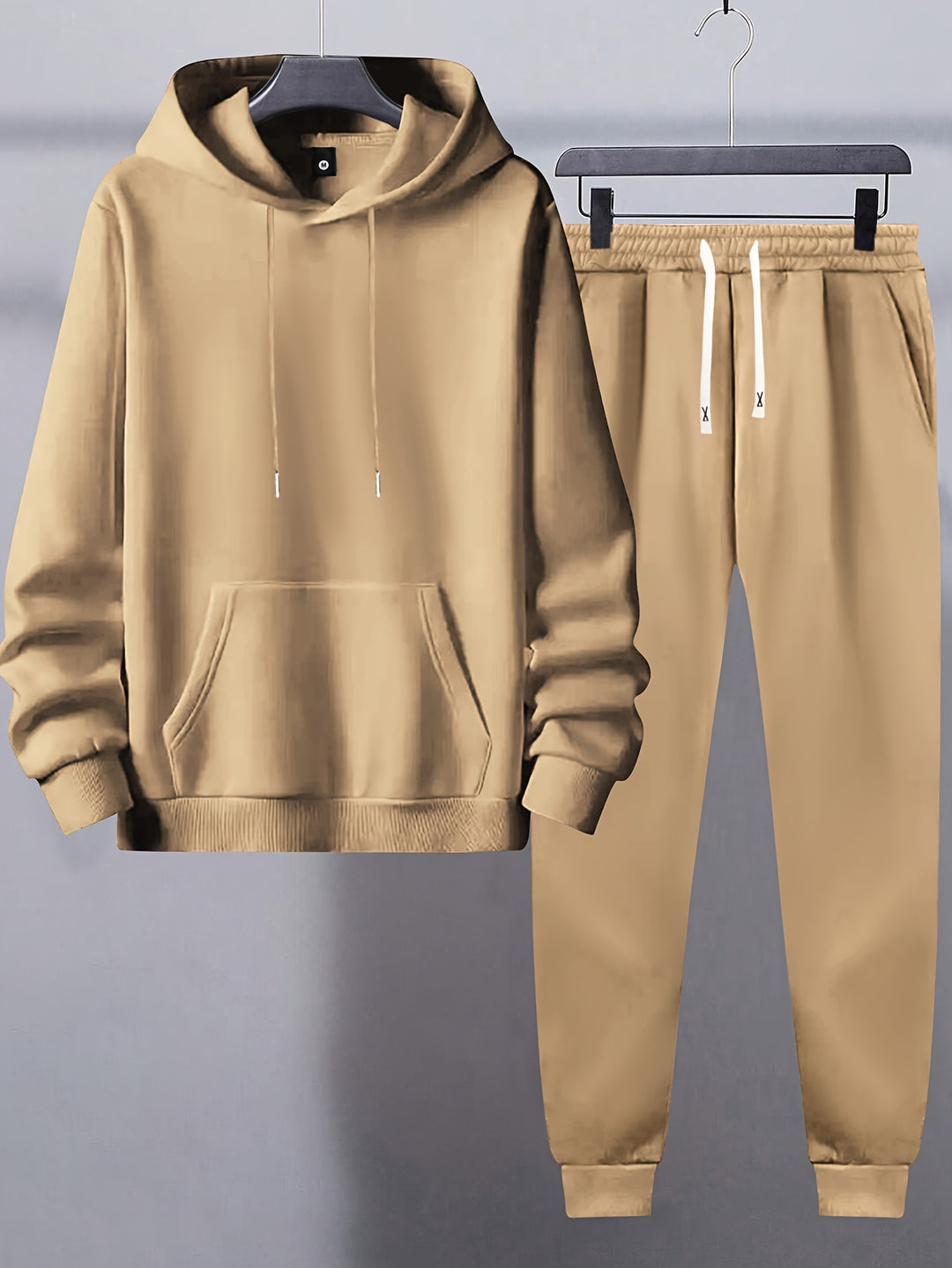Men's Comfort Sweatsuit | Plain hooded jumper & Drawstring trousers | Sporty & Casual