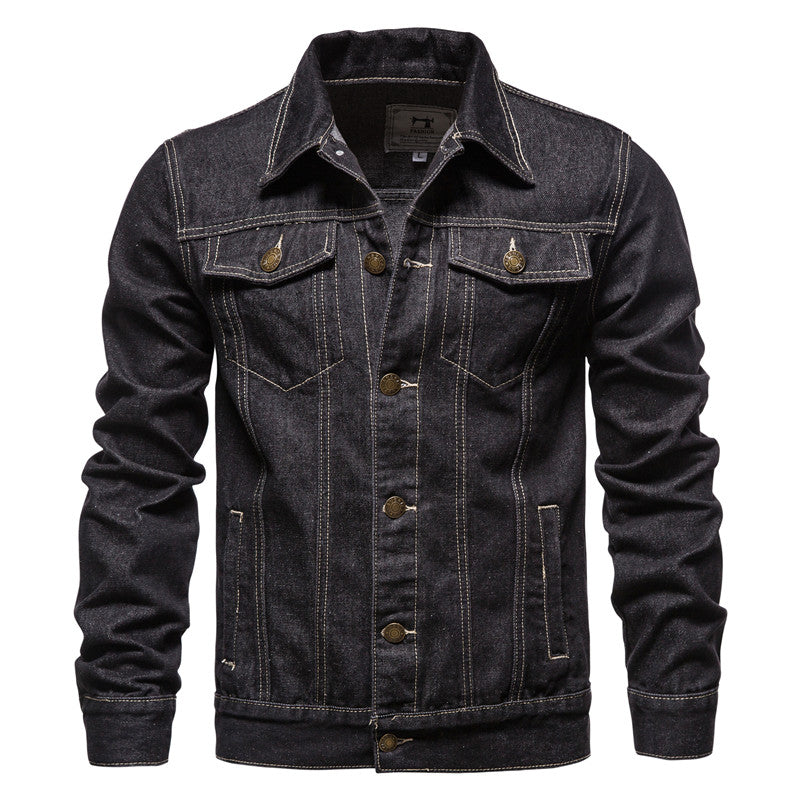Classic men's denim jacket with laid-back charm and timeless style | Mats
