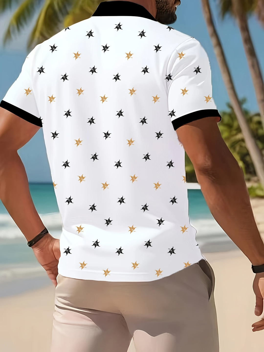Men's Golf Polo | 3D Print | Sporty & Breathable | Lightweight