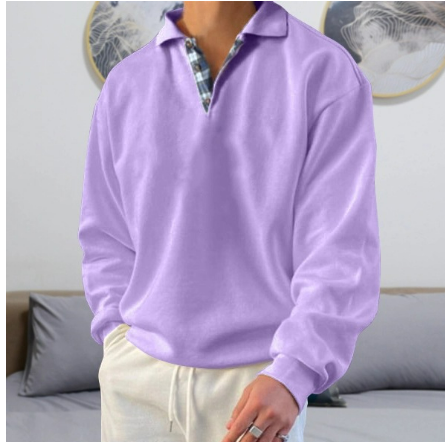 Cozy men's long-sleeved shirt for casual elegance and relaxed style | Thijn