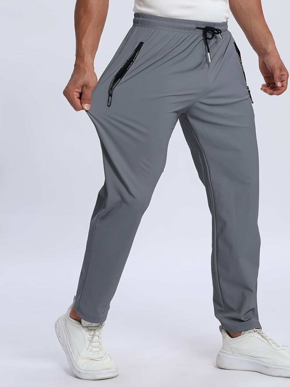Men's Joggers | Breathable & Stretch | Zip & Drawstring | Casual & Sporty