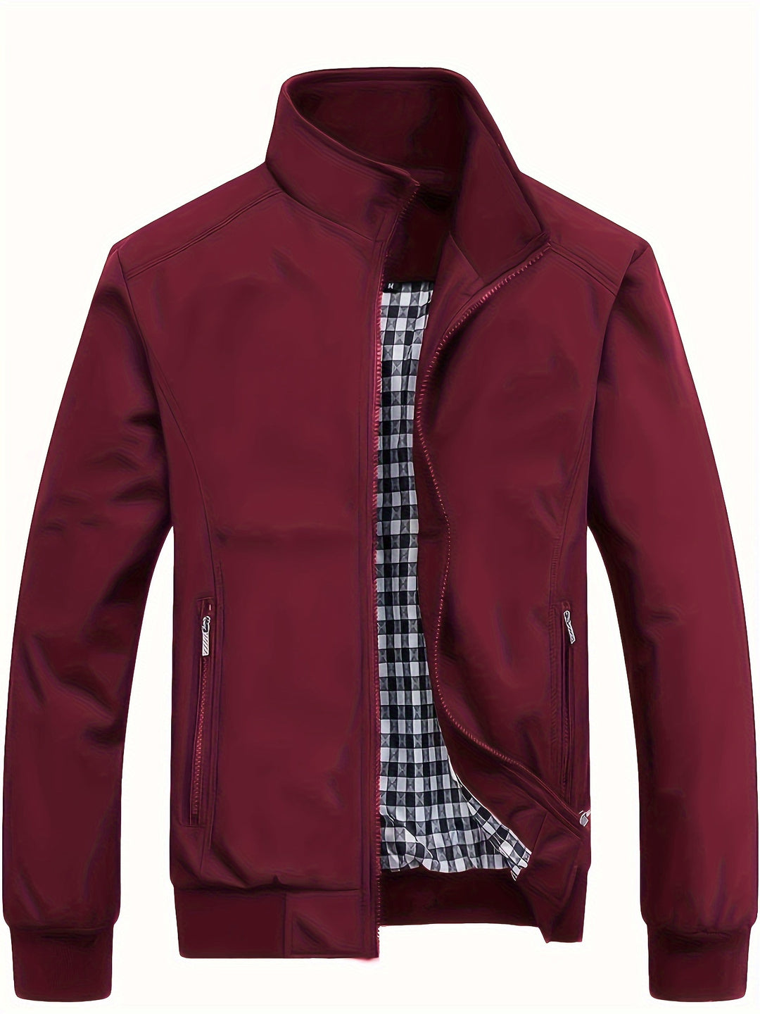 Men's Business Jacket | Zip & Stand-up Collar | Stylish & Comfortable | Spring
