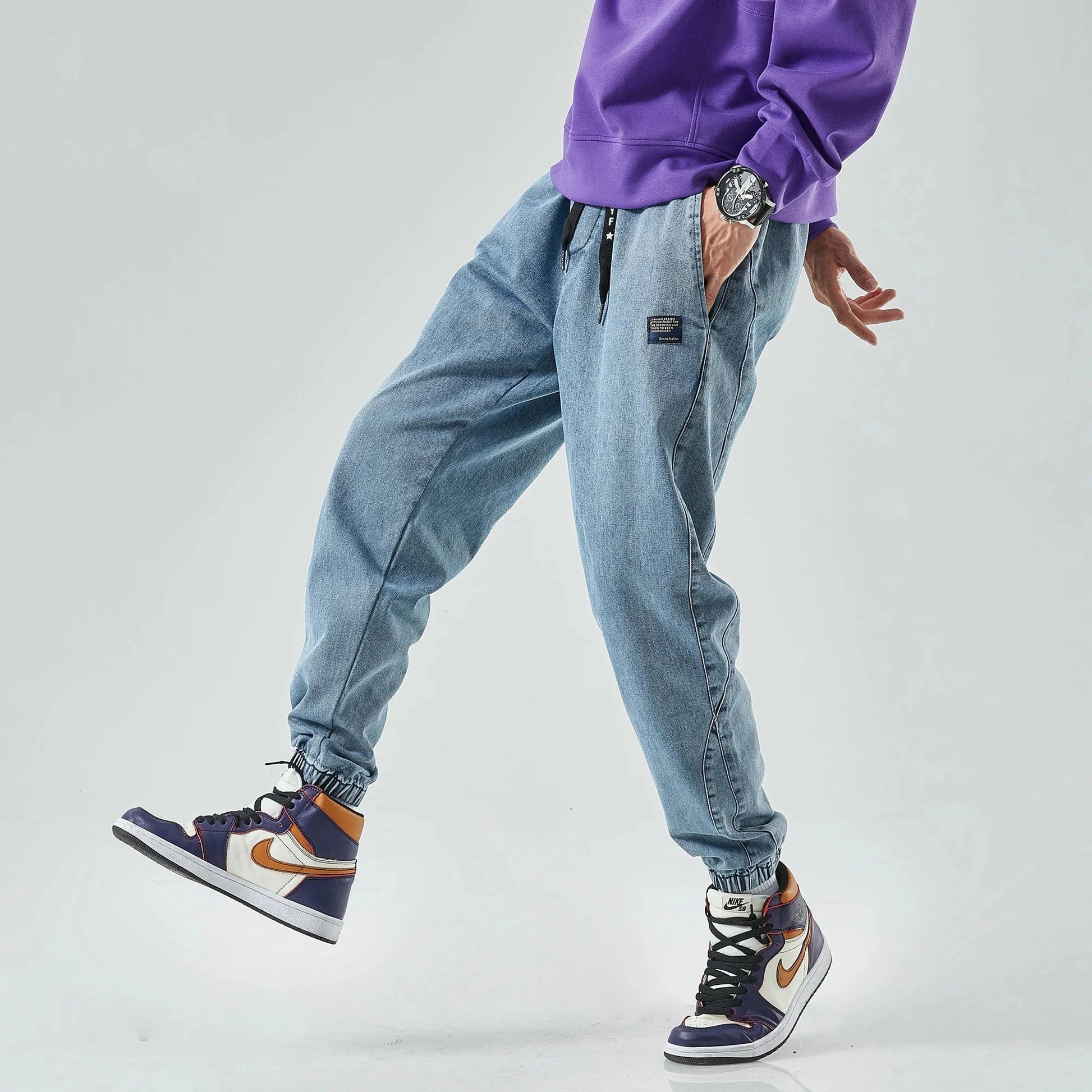 Classic denim joggers for effortless comfort and versatile style | Roderick