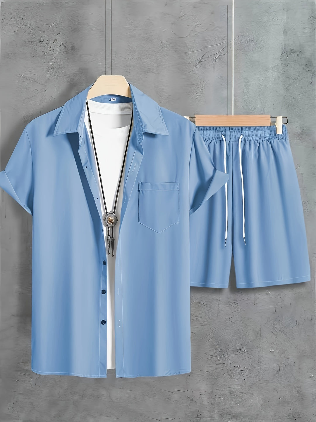 Men's Summer Set | Stylish Revers Shirt & Drawstring Shorts | Breathable & Comfortable