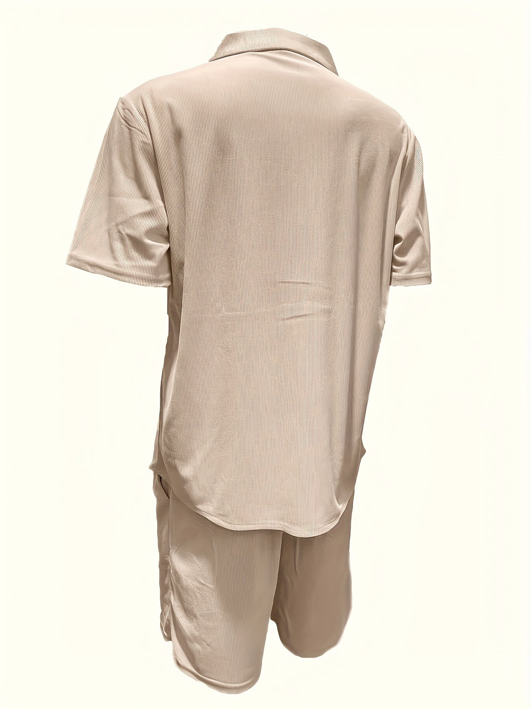 Men's Suit Set | Short sleeves & Drawstring trousers | Light & Breathable | Polyester