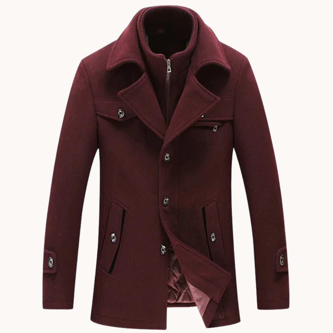 Elegant wool coat for men with timeless warmth and ultimate comfort | Ezra