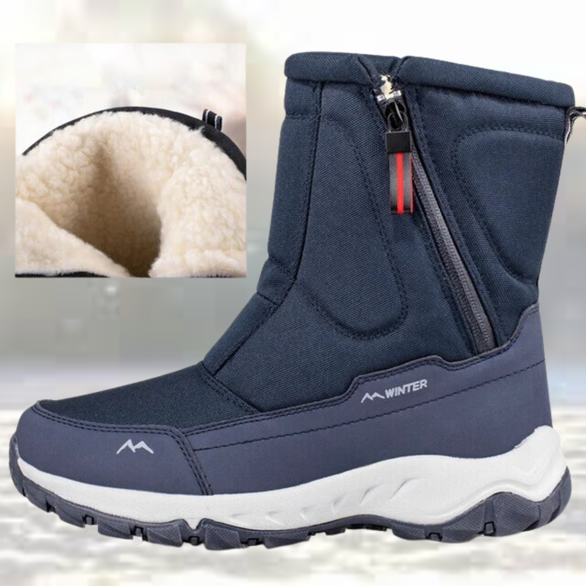 Elegant mid-calf snow boots combine style and function | Noud