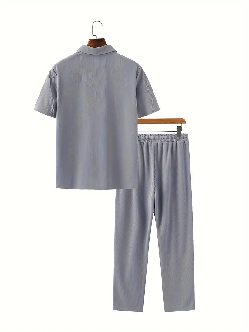Men's Set | Stylish & Comfortable | Polo & Drawstring Trousers | Versatile Charm