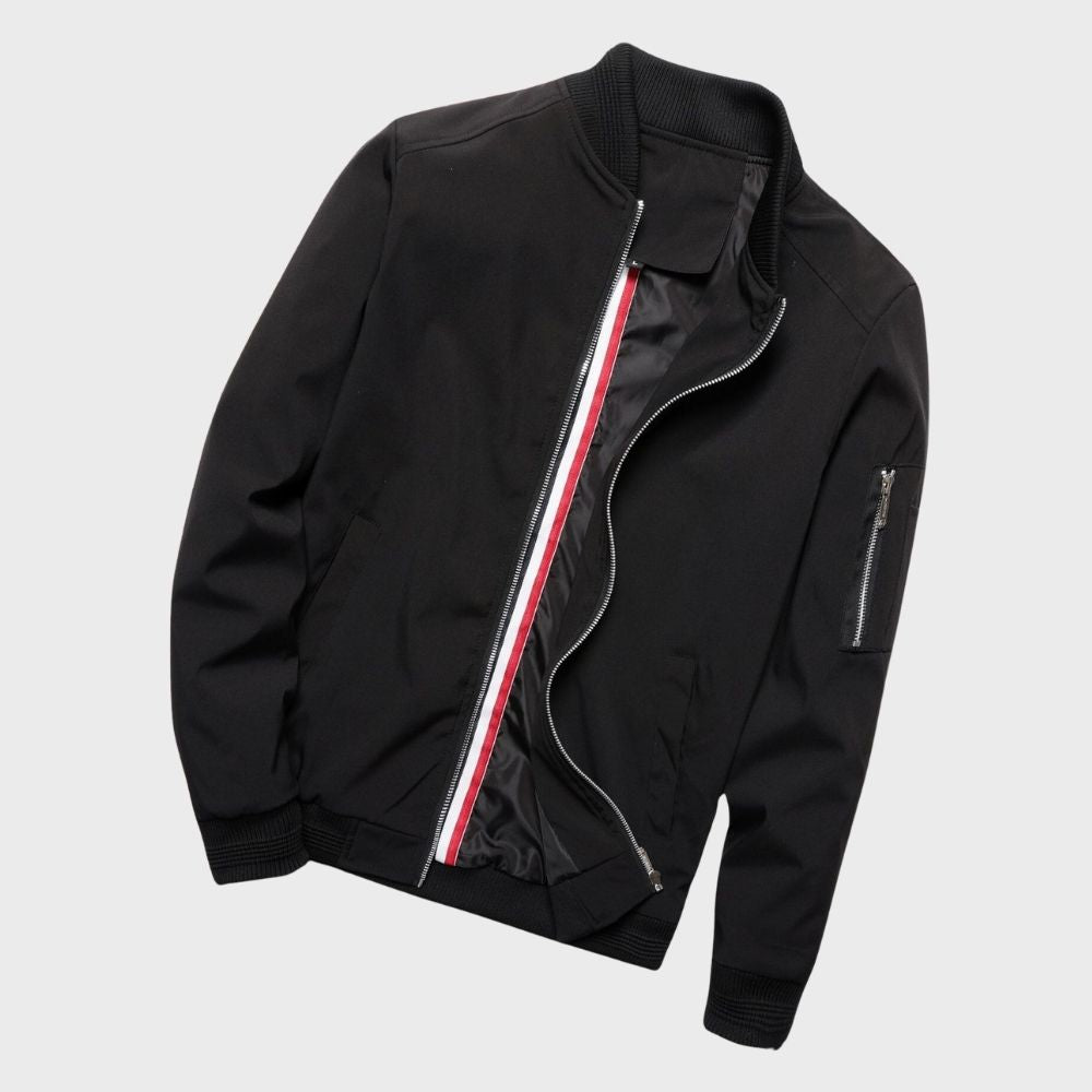 Chic and stylish bomber jacket for men with effortless charm and urban look | Sam