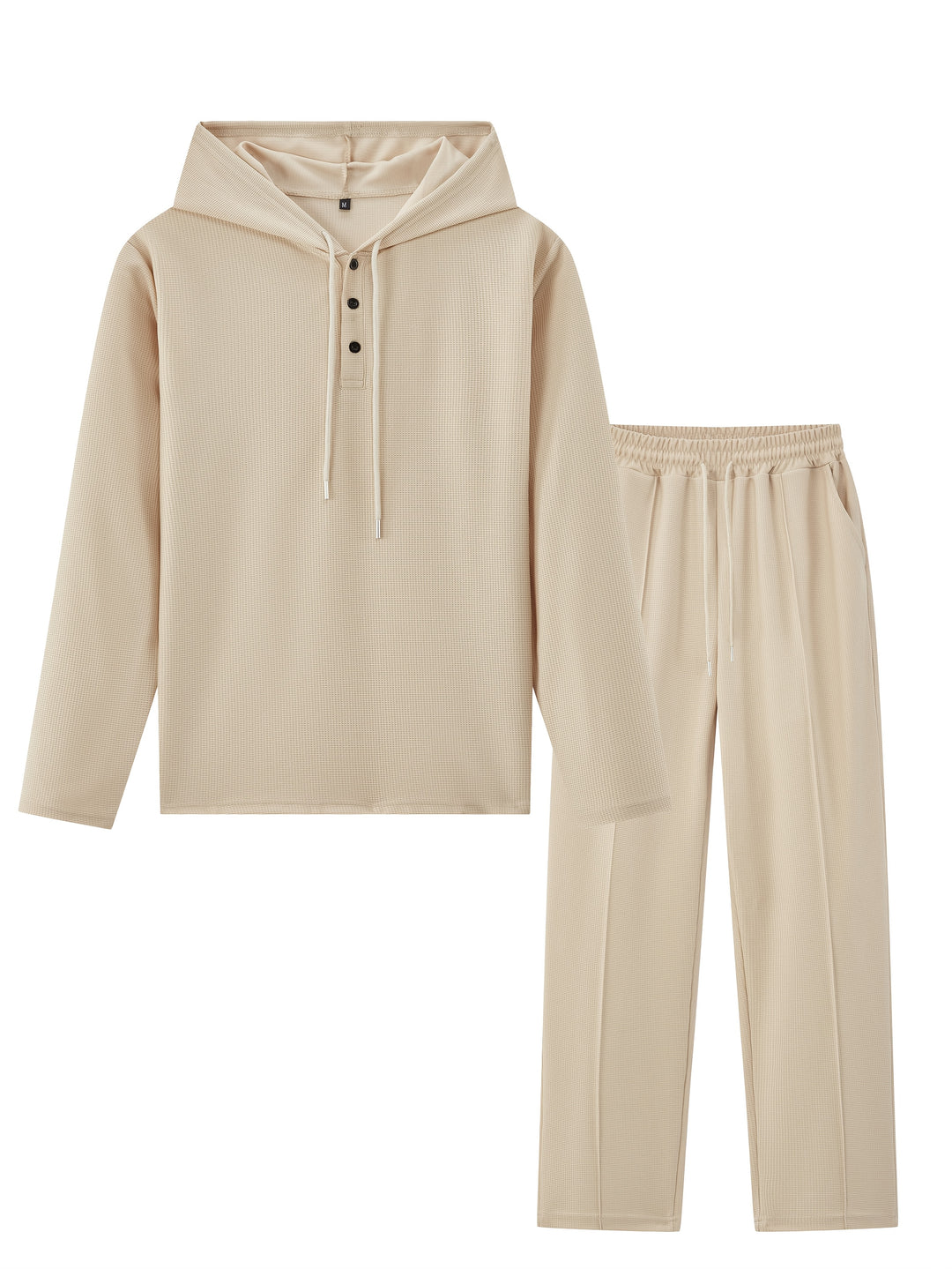 Men's Two-piece Set | Hooded Sweatshirt & Drawstring Trousers | Casual & Comfortable | Spring