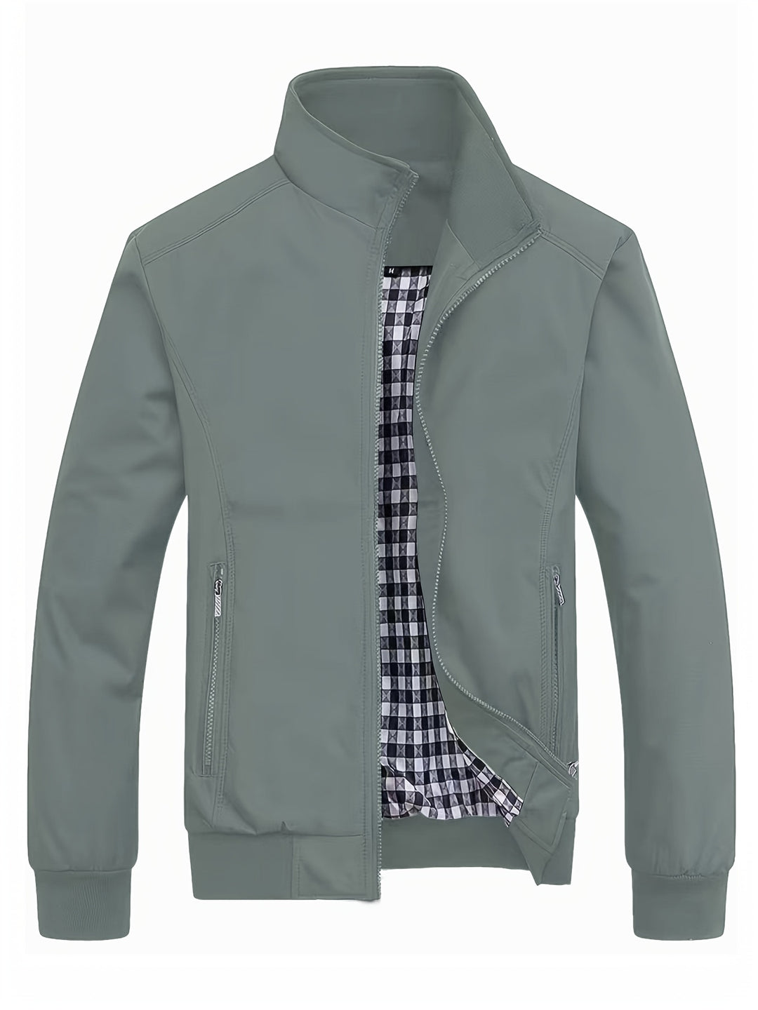 Men's Business Jacket | Zip & Stand-up Collar | Stylish & Comfortable | Spring