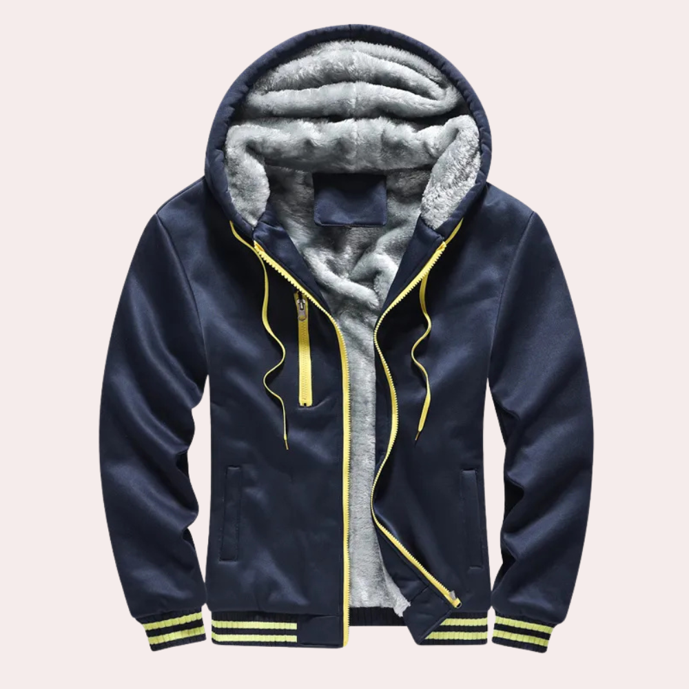 Luxury and Warm Winter Jacket for Men with Fleece Hood and Premium Comfort | Roel