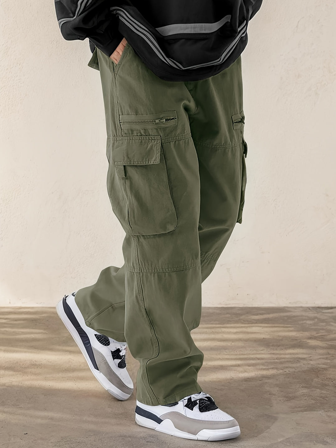 Men's Cargo Trousers | Drawstring & Flap Pockets | Comfortable & Durable | Streetwear