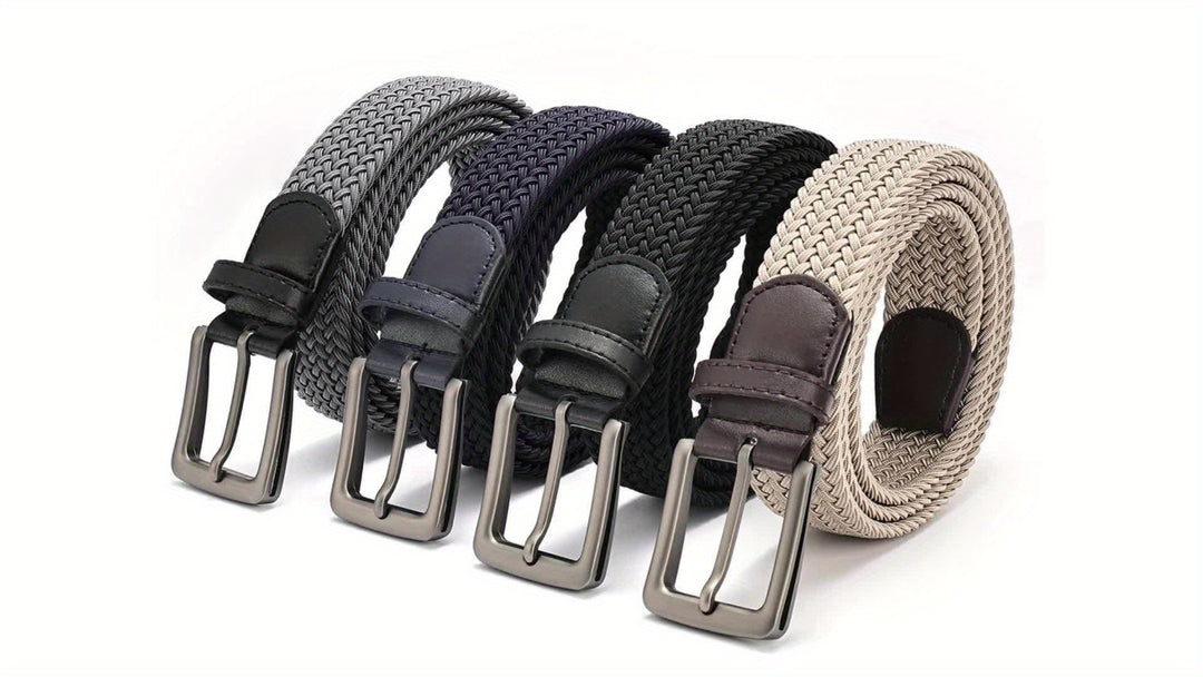 Stretch Woven Belt for Men's Golf and Casual Wear with Durable Polyester and Alloy Buckle | Olivier