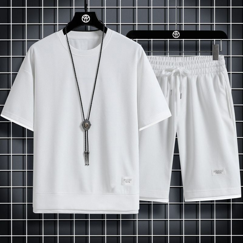 Men's Sports Set | Waffle Mesh & Breathable | Loose Fit | Polyester