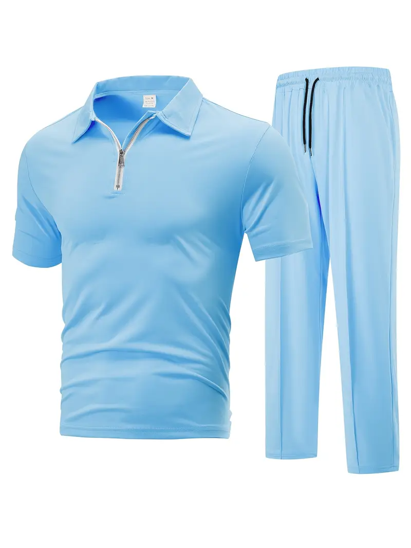Men's set | Trendy & Comfortable | Zip T-shirt & Pants | Daily Use