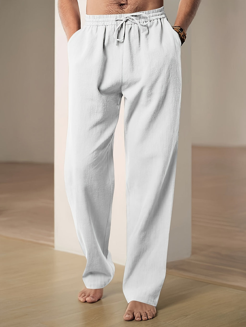 Men's casual linen trousers with breathable comfort and timeless style | Teun