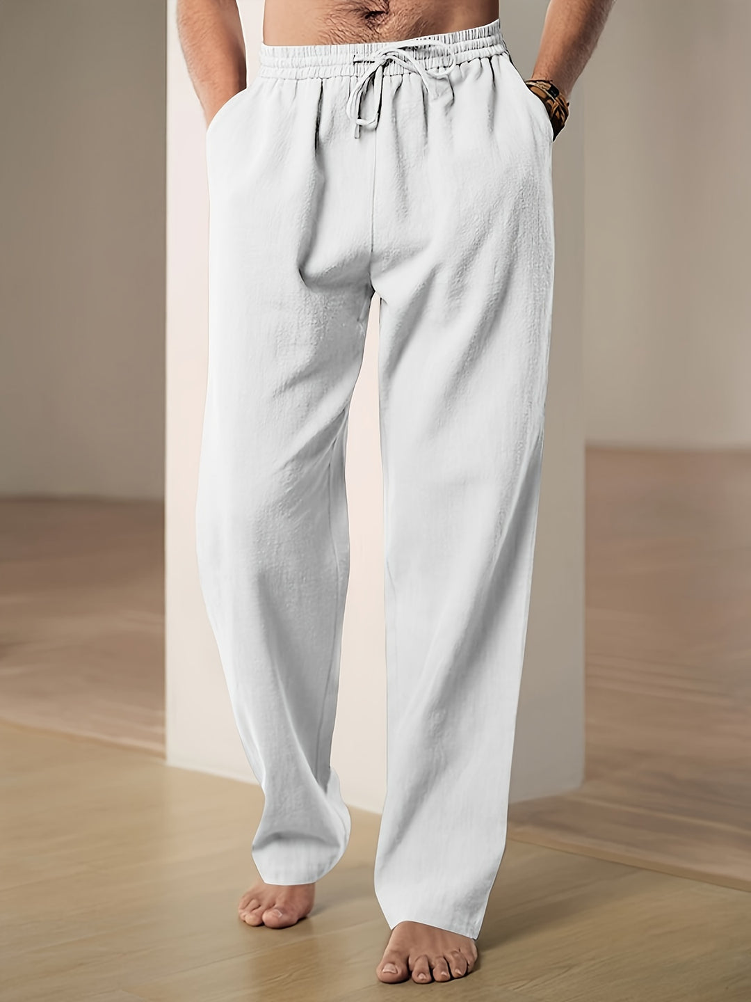 Men's casual linen trousers with breathable comfort and timeless style | Teun