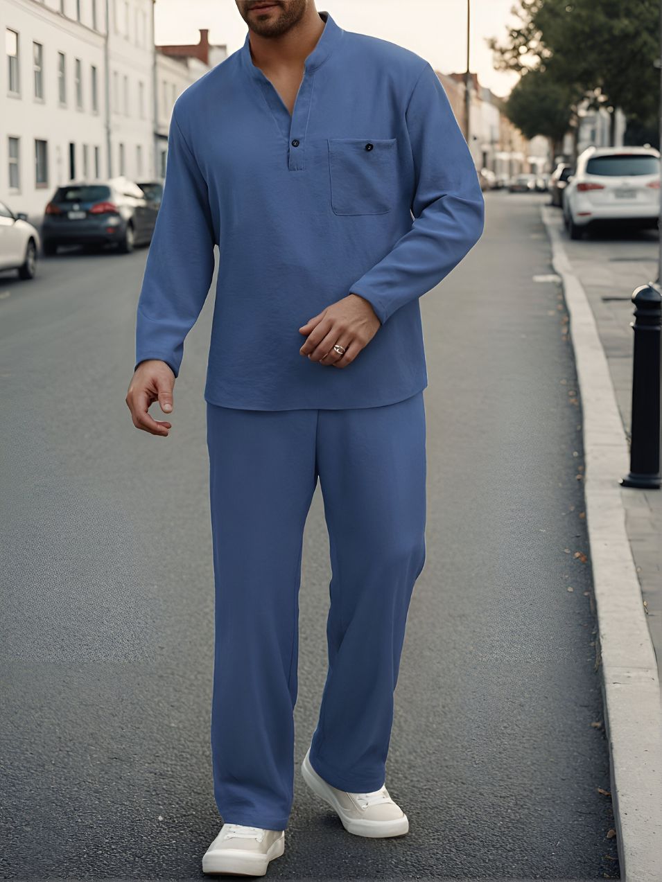 Men's Tracksuit | Stylish & Comfortable | Modern Collar & Soft Fabric