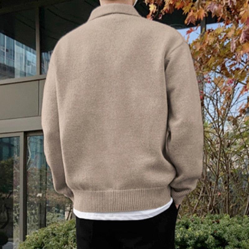 Elegant wool polo jumper with button placket for effortless style and warmth | Gabriel