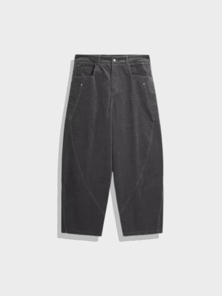 Casual oversized corduroy trousers for men with relaxed fit and modern style | Tim