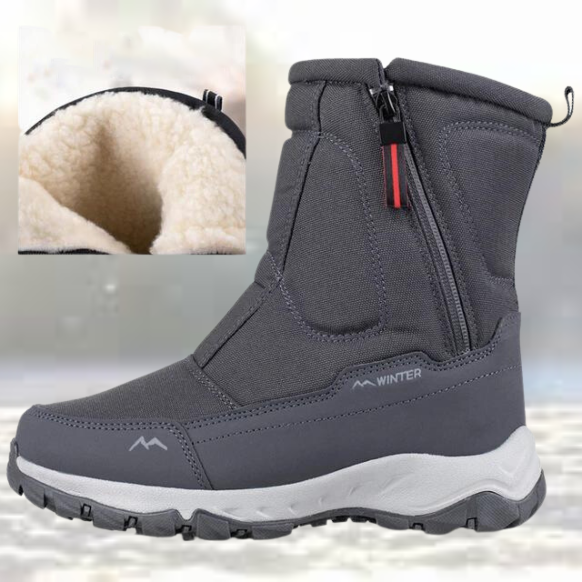 Elegant mid-calf snow boots combine style and function | Noud