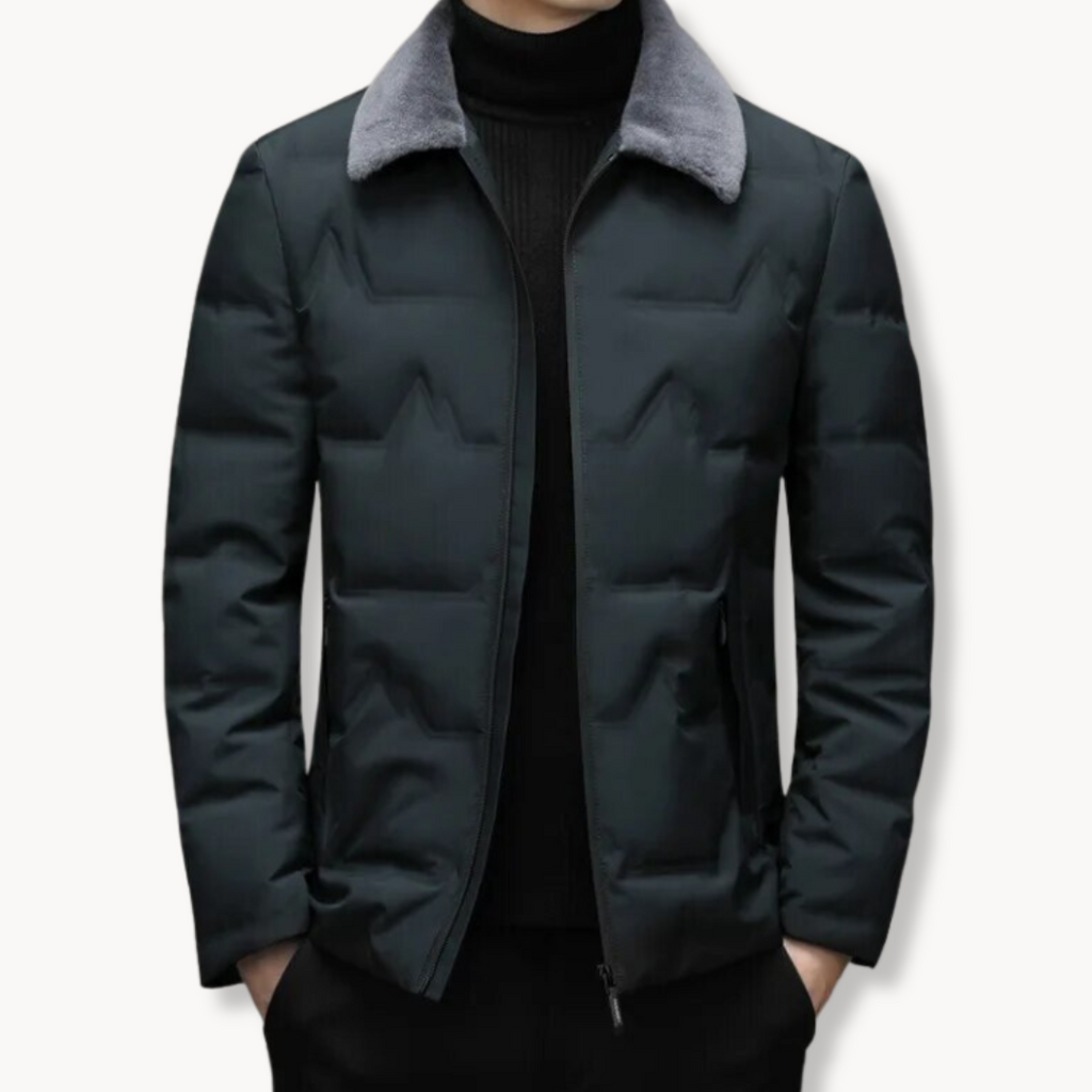 Insulated winter jacket with warm fleece collar and modern style for men | Levi