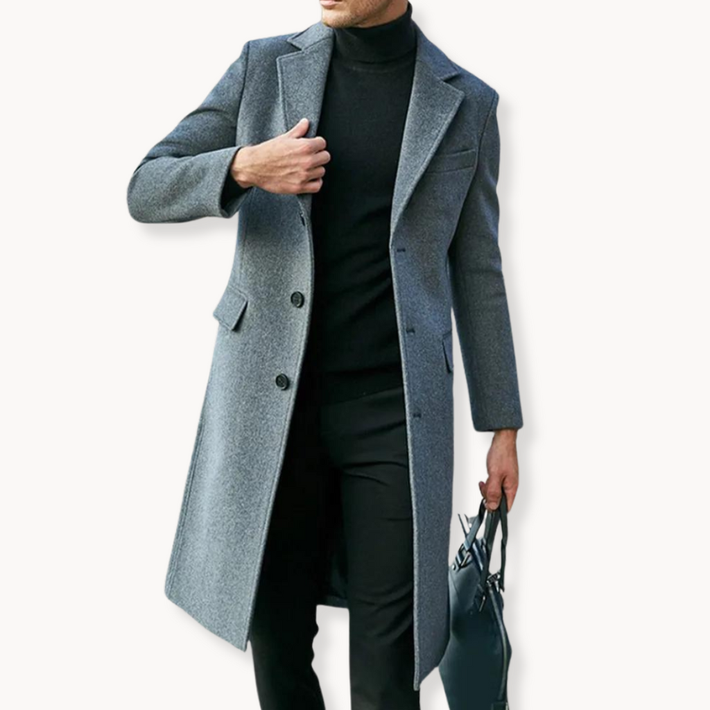 Elegant men's overcoat of premium quality and timeless appeal | Daan