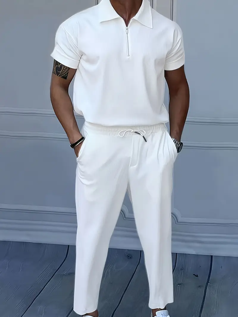 Stylish and versatile 2-piece casual set for men with sporty look | Thijmen