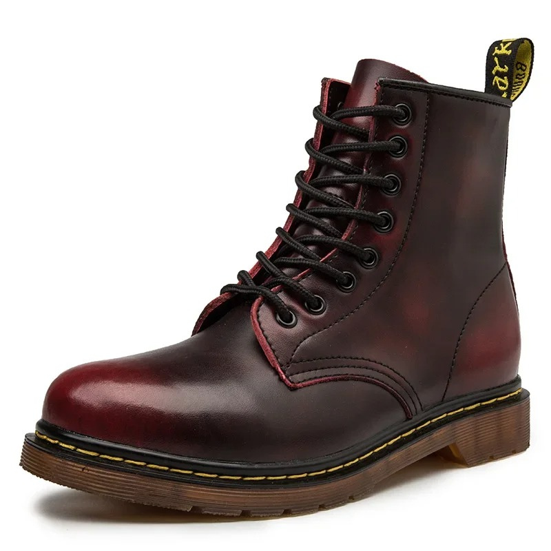 Durable leather lace-up winter boots for men with non-slip sole and classic elegance | Jari