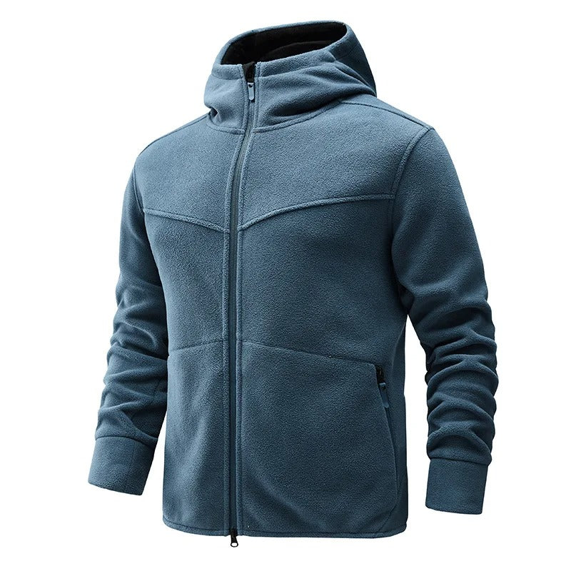 Cozy hooded fleece jacket for men with ultimate warmth and wind protection | Wessel