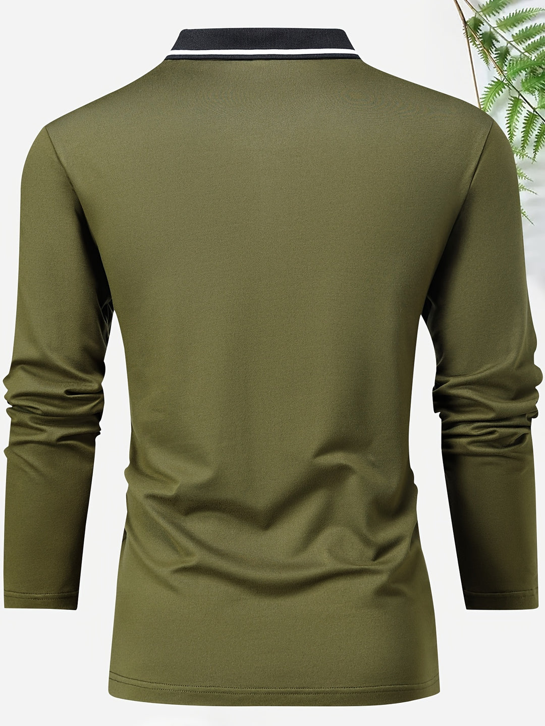 Men's Casual Rugby Shirt | V-neck & Long Sleeves | Spring & Autumn | Polo