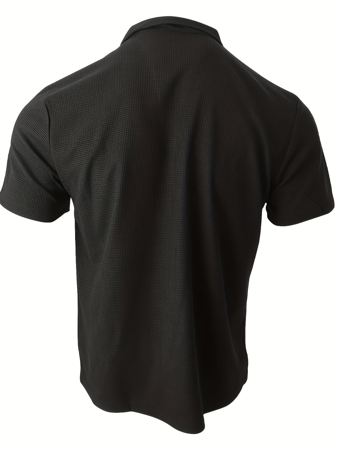 Men's Polo | Solid Colour & Grid Texture | Comfortable Collar | Breathable & Casual