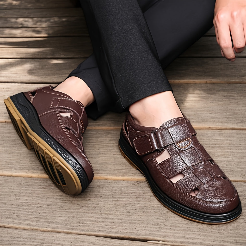 Men's Sandals | Breathable & anti-odour | Comfortable & Durable | Cowhide Upper