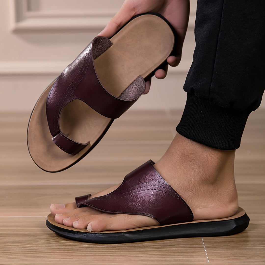Men's Slippers | Anti-slip & Lightweight | Comfortable Thick Sole | PU & Rubber