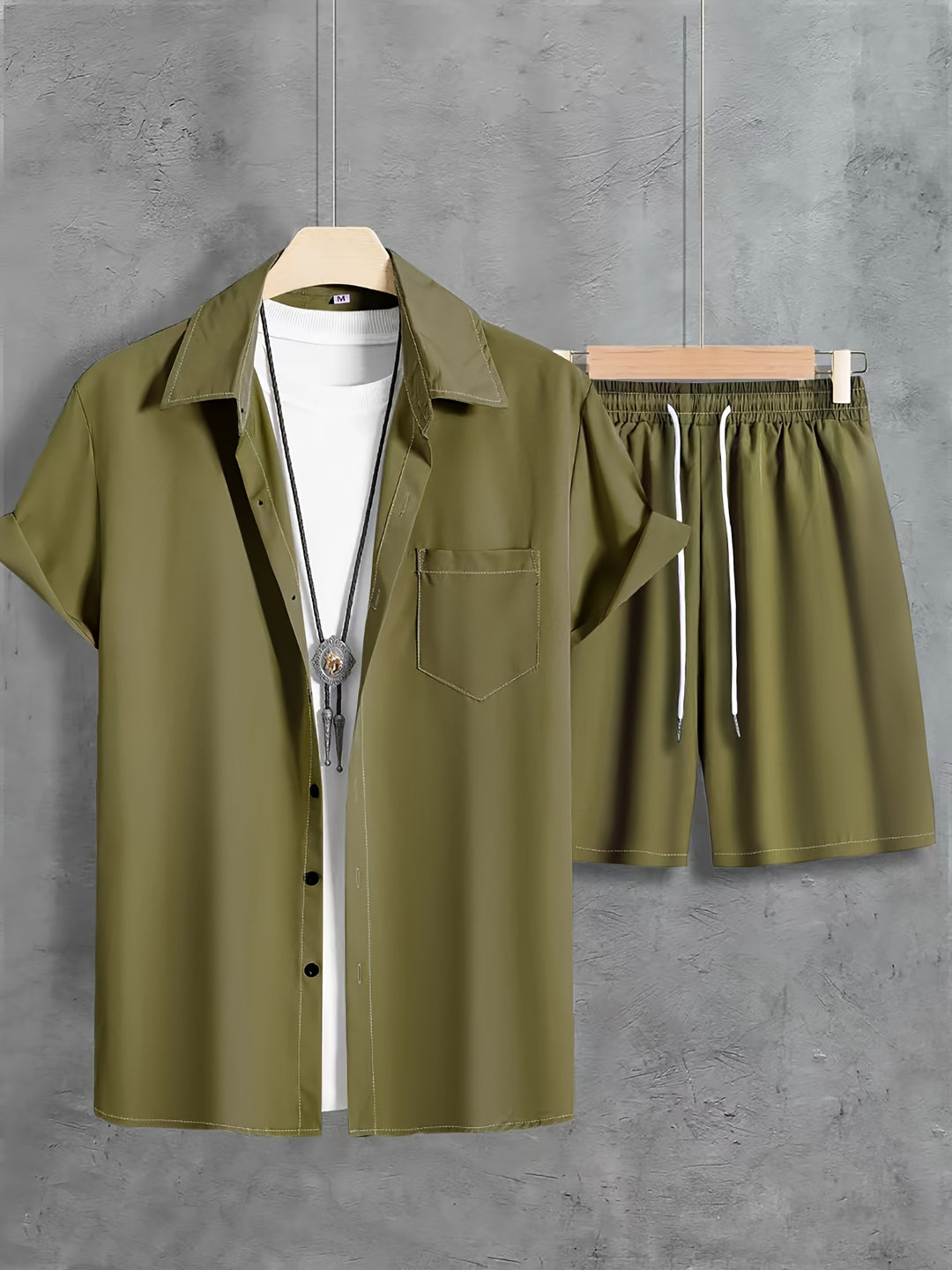 Men's Summer Set | Stylish Revers Shirt & Drawstring Shorts | Breathable & Comfortable