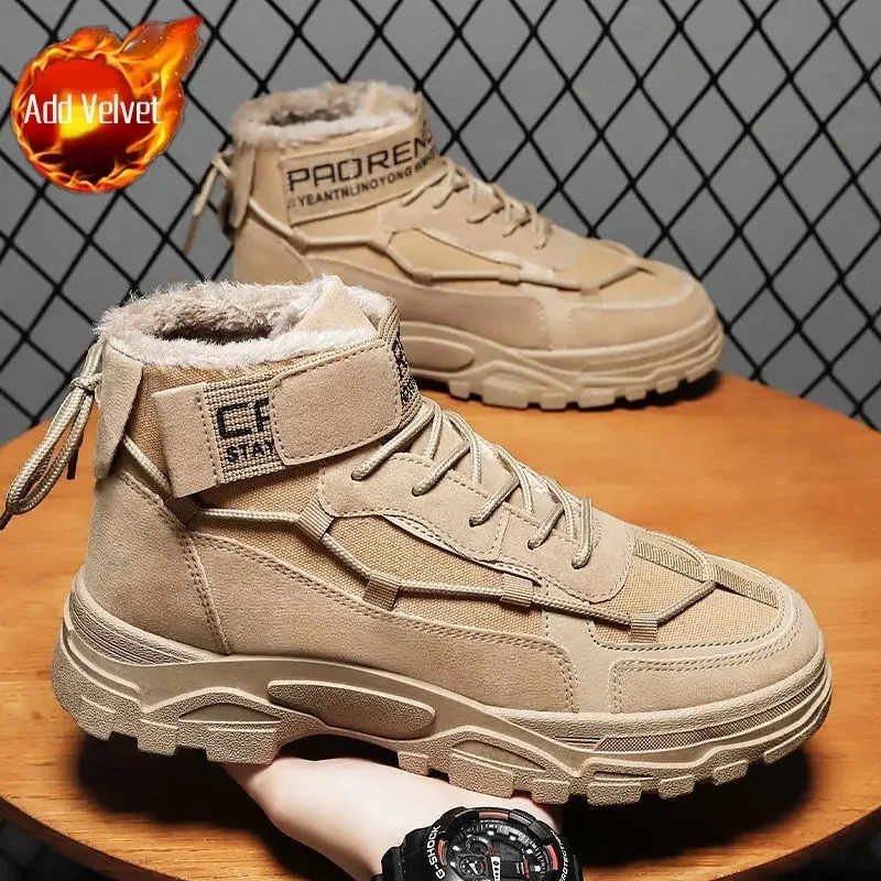 Cosy men's winter boots with fleece lining and non-slip sole | Luuk