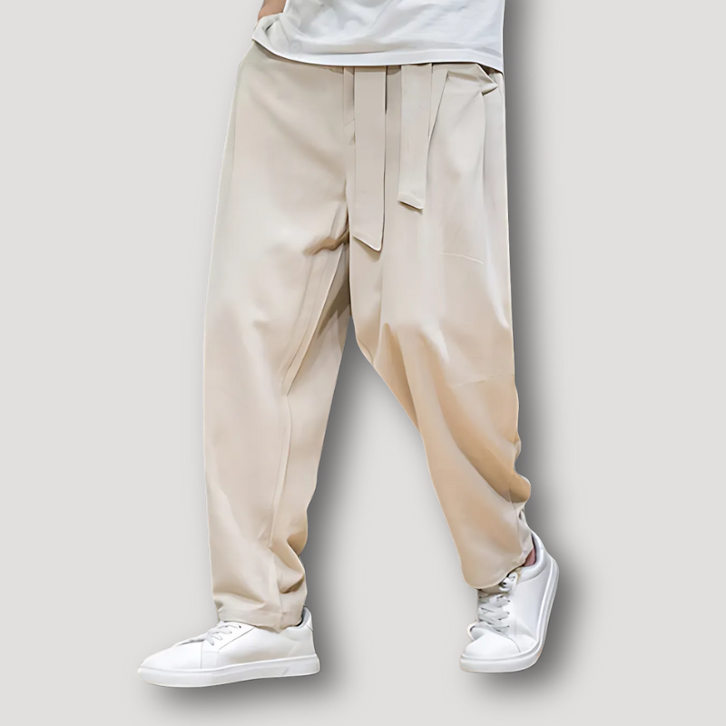 Casual Loose Fit Cotton Trousers with Elastic Waistband for Ultimate Comfort | Joost