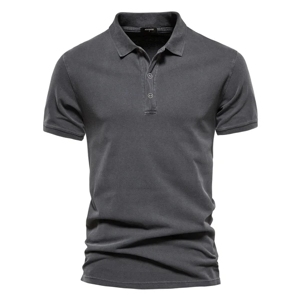 Men's Polo Shirt | Breathable Cotton | Casual & Golf | Solid Colour | Short Sleeve