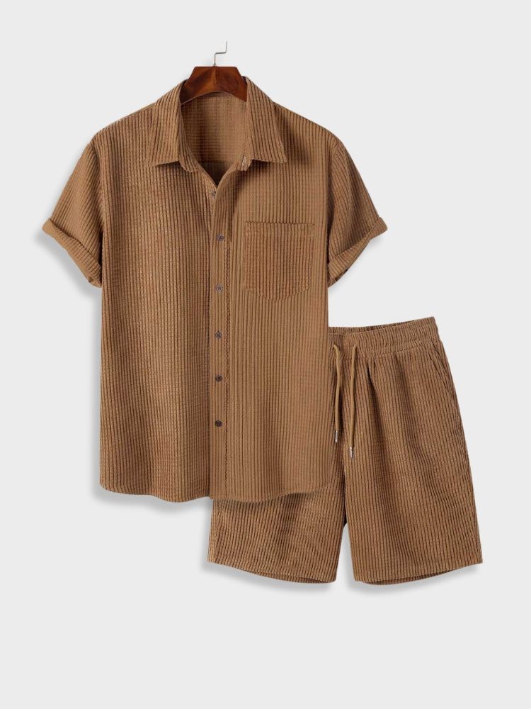 Men's corduroy summer set with relaxed comfort and timeless charm | Lasse