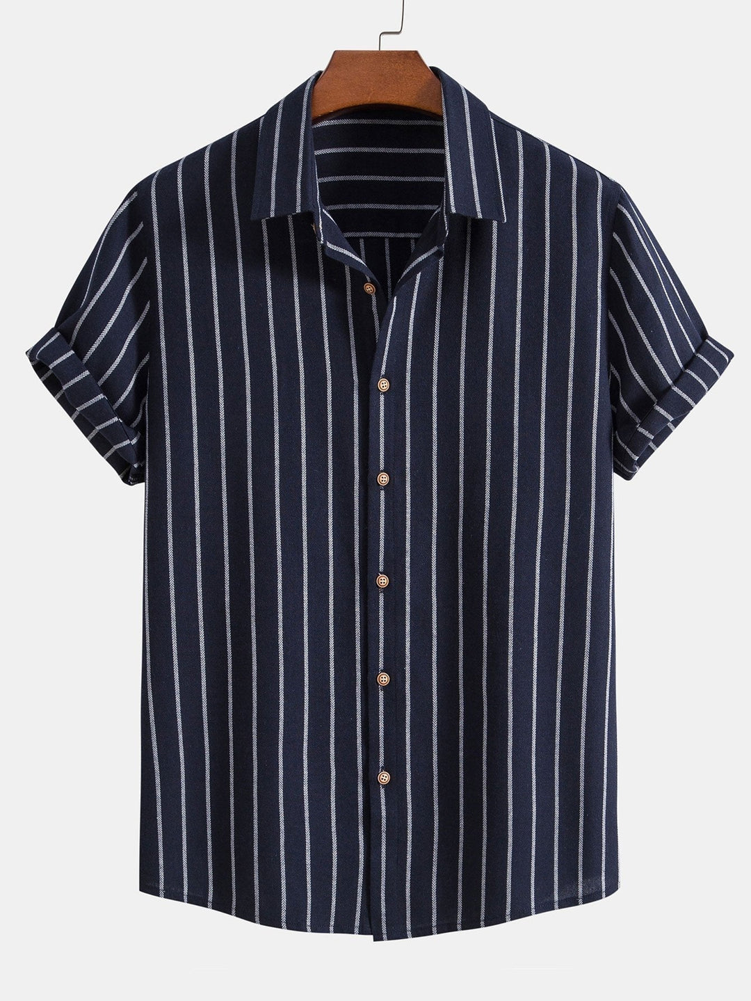 Men's Set | Short-Sleeve Shirt & Pants | Summer Comfort & Versatile | Polyester-Cotton Blend