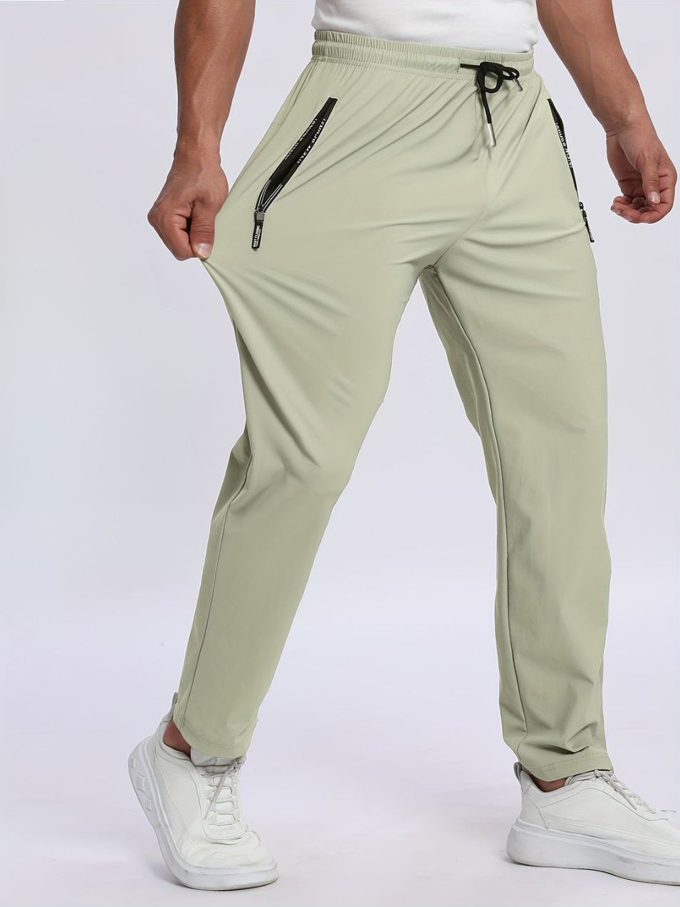 Men's Joggers | Breathable & Stretch | Zip & Drawstring | Casual & Sporty